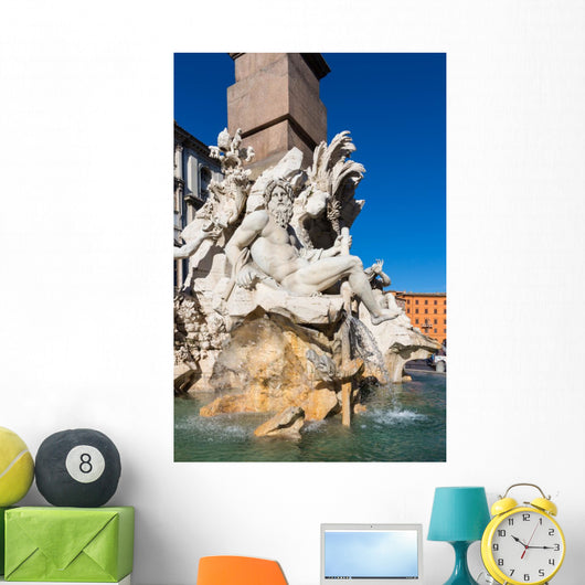 Ganges Fountain Four Rivers Wall Decal