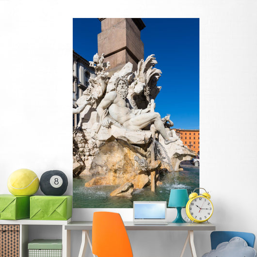 Ganges Fountain Four Rivers Wall Decal