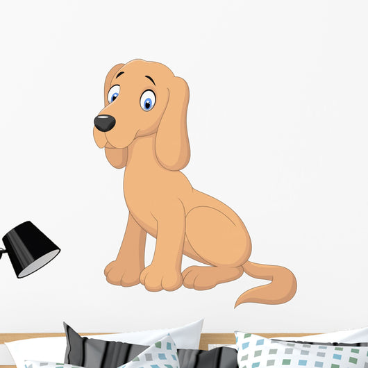 Cartoon Dog Sitting Wall Decal