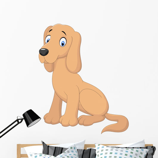 Cartoon Dog Sitting Wall Decal
