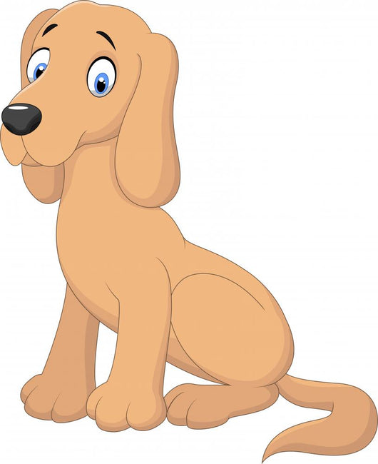 Cartoon Dog Sitting Wall Decal