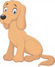 Cartoon Dog Sitting Wall Decal