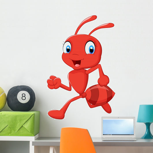 Cartoon Ant Running Wall Decal