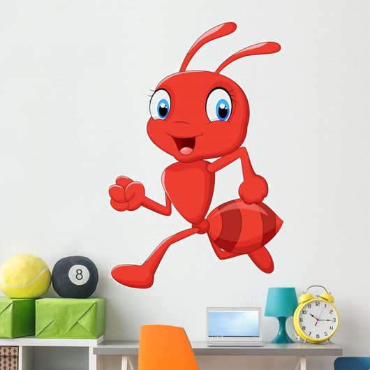 Cartoon Ant Running Wall Decal