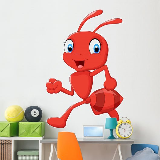 Cartoon Ant Running Wall Decal