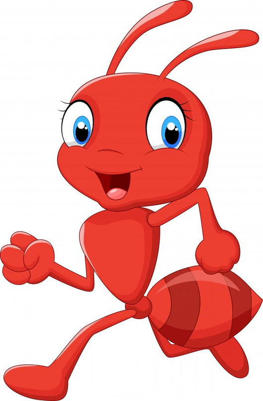 Cartoon Ant Running Wall Decal