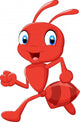 Cartoon Ant Running Wall Decal