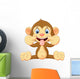 Cartoon Monkey Making Teasing Wall Decal