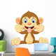 Cartoon Monkey Making Teasing Wall Decal