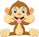 Cartoon Monkey Making Teasing Wall Decal