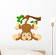 Cartoon Funny Monkey Tree Wall Decal