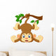 Cartoon Funny Monkey Tree Wall Decal