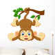 Cartoon Funny Monkey Tree Wall Decal