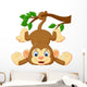 Cartoon Funny Monkey Tree Wall Decal