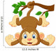 Cartoon Funny Monkey Tree Wall Decal