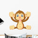 Cartoon Monkey Making Face Wall Decal
