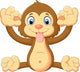 Cartoon Monkey Making Face Wall Decal