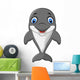 Cartoon Funny Dolphin Wall Decal