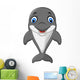 Cartoon Funny Dolphin Wall Decal