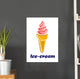 Sweet Strawberry Ice Cream Wall Decal