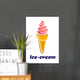 Sweet Strawberry Ice Cream Wall Decal
