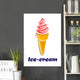 Sweet Strawberry Ice Cream Wall Decal