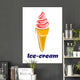 Sweet Strawberry Ice Cream Wall Decal