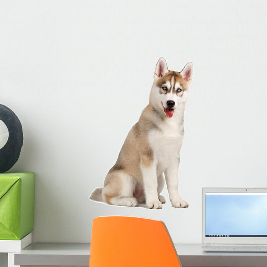 Siberian Husky Puppy Wall Decal Design 2
