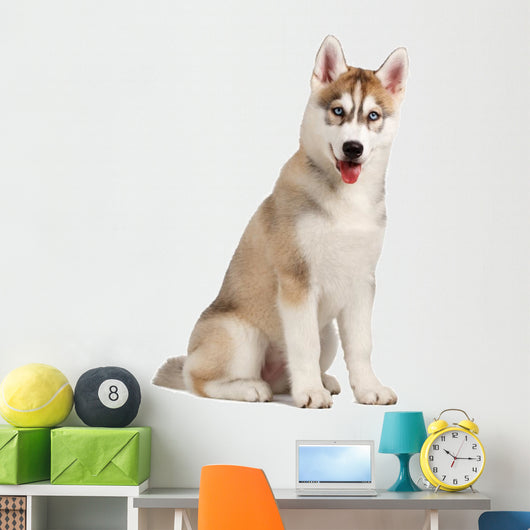 Siberian Husky Puppy Wall Decal Design 2