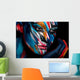 Colorful Portrait Girl Wall Decal