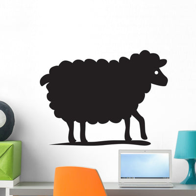 Black Sheep Wall Decal shown on a wall