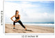 Sportswoman Doing Exercises Beach Wall Decal