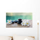 White Frangipani with Black Wall Decal