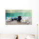 White Frangipani with Black Wall Decal