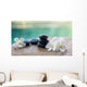 White Frangipani with Black Wall Decal