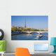Eiffel Tower with Boat Wall Decal