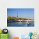 Eiffel Tower with Boat Wall Decal