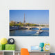 Eiffel Tower with Boat Wall Decal