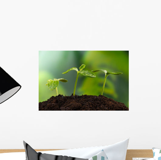 Young Plants Earth Concept Wall Decal