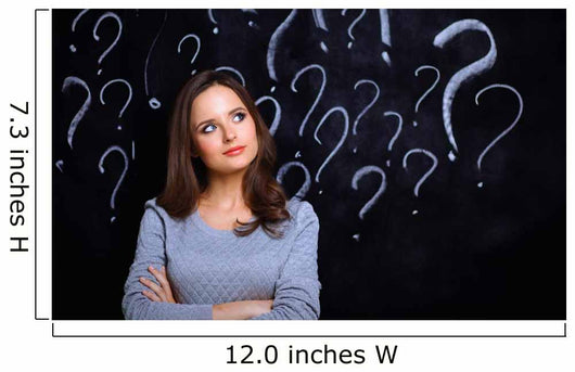 Young Girl with Question Wall Decal