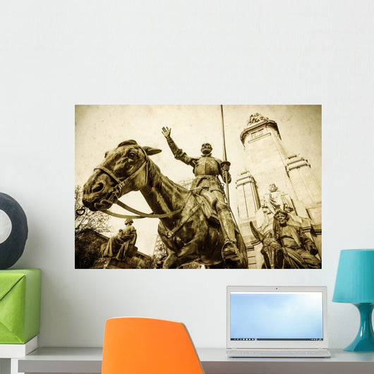 Don Quijote Statue Madrid Wall Decal