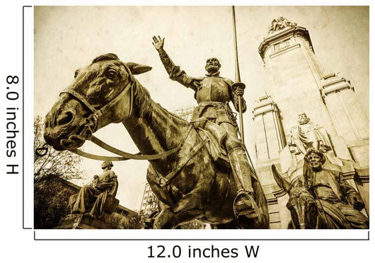 Don Quijote Statue Madrid Wall Decal