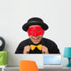 Creepy Masked Man Wall Decal