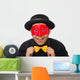 Creepy Masked Man Wall Decal