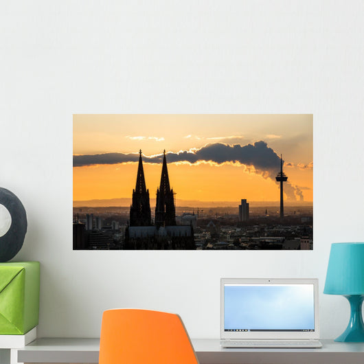Cologne Cathedral Cloud Sundown Wall Decal