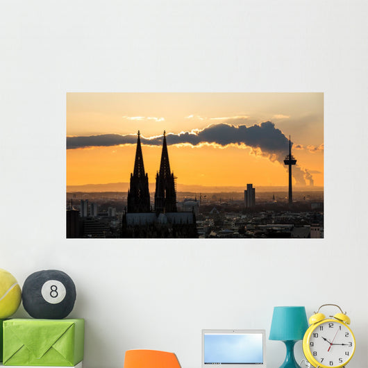 Cologne Cathedral Cloud Sundown Wall Decal