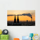 Cologne Cathedral Cloud Sundown Wall Decal
