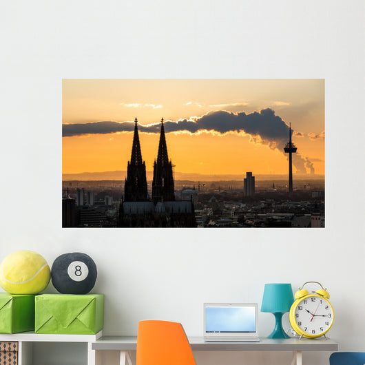 Cologne Cathedral Cloud Sundown Wall Decal