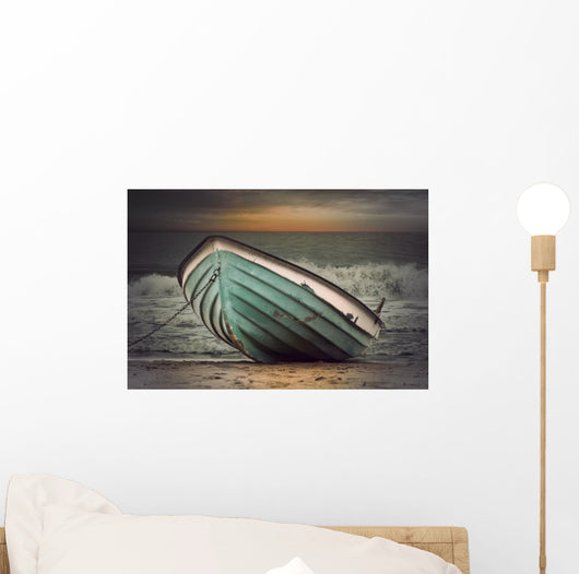 Vintage Boat Stormy Weather Wall Decal