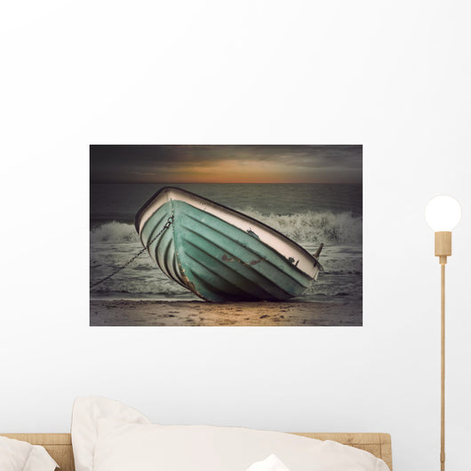 Vintage Boat Stormy Weather Wall Decal